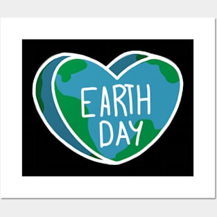 Earth Day Heart Posters and Art